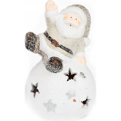 FIGURINA NATALIZIA DIPINTA DI BABBO NATALE 1 pz. (1/2)