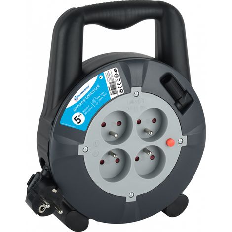 Elektrische Haushaltskabeltrommel mit Erdung, Länge 5 m, ho5vvf 3g1.5 ELECTRALINE