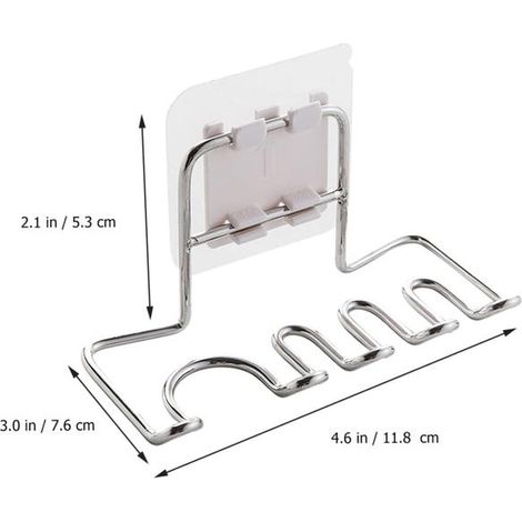 Portaspazzolino da parete in acciaio inox, portaoggetti da bagno sospeso (1/4)