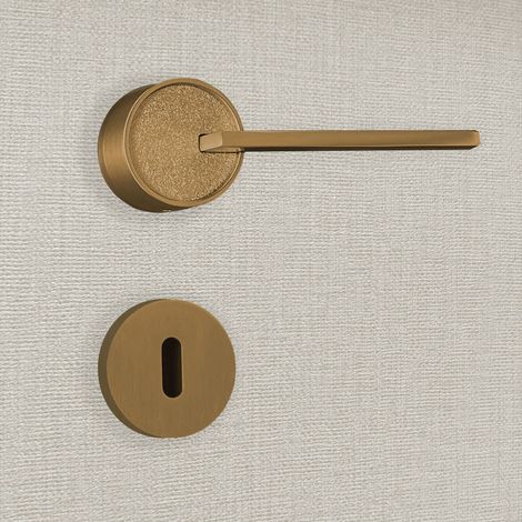 Poignée de porte design à clé finition aspect bronze Gulia - KATCHMEE - KatchMee