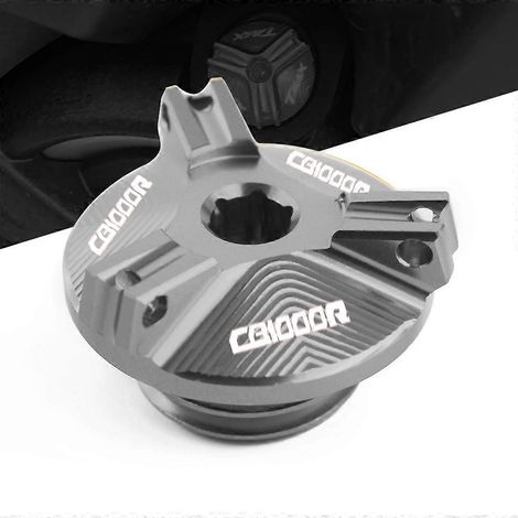 Aplicable a: Honda CB 1000 R CB1000R CB 1000R NEOSPORTCAFE Tapa de llenado de aceite de aluminio CNC (GRIS) (1/5)