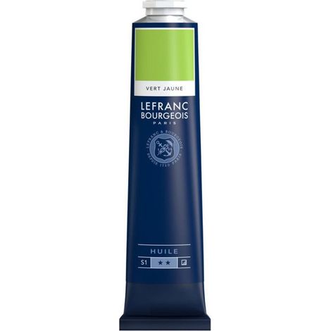 Peinture à l'huile en tube vert jaune 150ml - Lefranc & Bourgeois