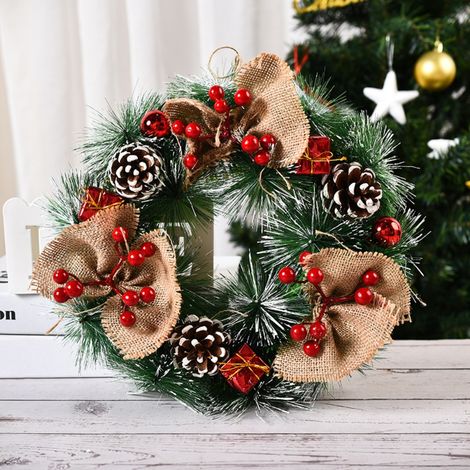 Weihnachtsgirlande zum Aufhängen an Türen und Fenstern, Weihnachtskranz (Beutel, 1 Kranz), 3er-Set Mini-Designs (1/5)