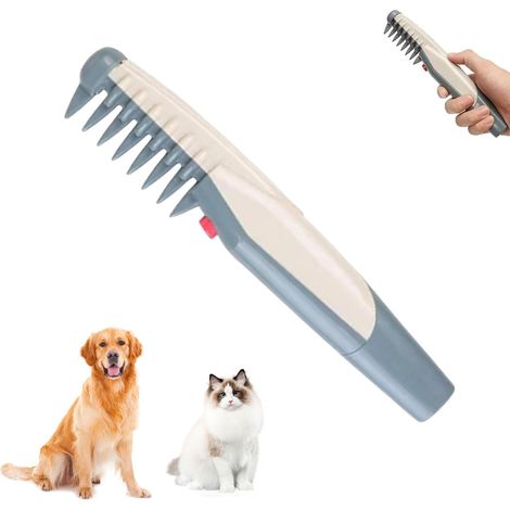 peine eléctrico 2 en 1, cuchillas giratorias ocultas, inalámbrico, para perros y gatos. (1/5)