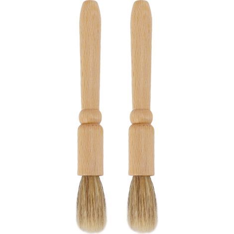Cleaning brush for wooden coffee grinder – 2 pieces, ergonomic handle and durable bristles (1/5)