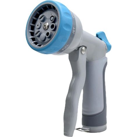 Pistolet Arrosage Jardin, Métal Lourd Pistolet d'arrosage de Tuyau, 8 modes et Contrôle du débit d'eau, de Jardin Pour arroser Les Plantes, Lavage de Voiture et Animaux (Bleu) (1/4)