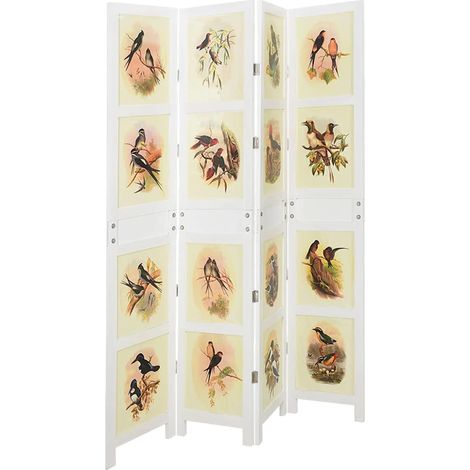 Romdivider-Panel Weiß 141,5 x 165 cm MDF vidaXL