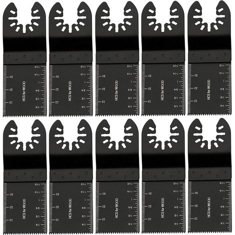 10PCS 34mm Outil Multifonction Lames Lame,Oscillante Outils en Acier au Carbone à Usages, Multiples DIY pour Scier Couper