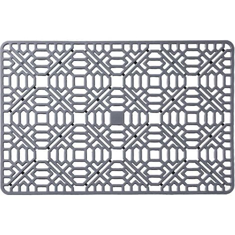 Grille de protection d'évier en silicone, résistante à la chaleur et antidérapante, tapis de protection pour évier en acier inoxydable, tapis de protection pour évier en acier inoxydable (1/4)