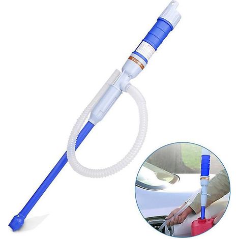 Ahlsen Bomba de transferencia de aceite líquido Bomba de agua Bomba eléctrica para exteriores para vehículo Bomba de succión de gas combustible Aceite de transferencia de líquido Azul (1/4)