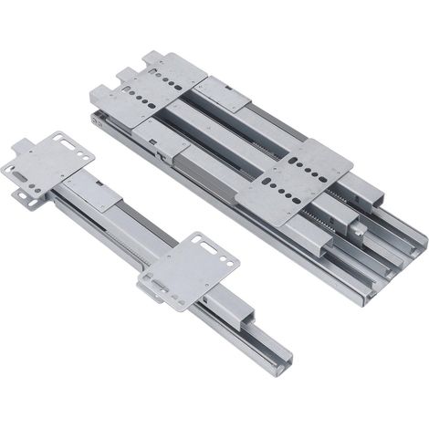 Lot de 2 Glissières de Tiroir 60kg Charge Amorties, Rails Coulissants en Acier pour Meuble Maison (1/5)