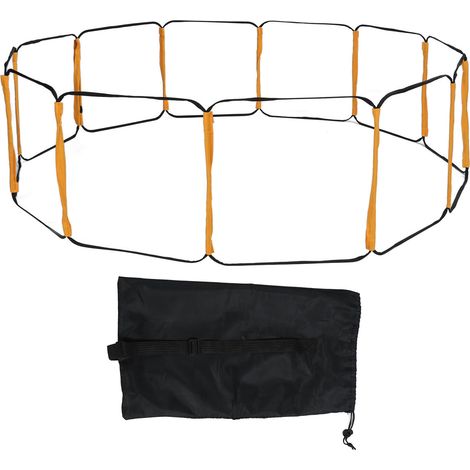 Échelle d’agilité fixe 12 barreaux, entraînement de vitesse avec sac de rangement pour basketball, football, fitness, exercices des pieds.