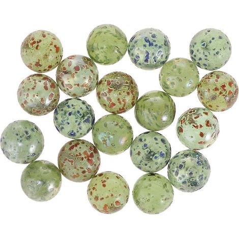 20 x 16 mm klare Glasmurmeln, Kinderspielzeug, Vase, Aquarium-Dekoration, Grün (1/5)