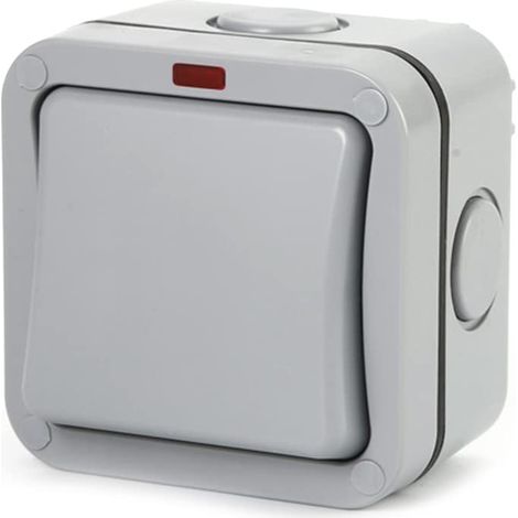 Interrupteur extérieur, interrupteurs étanches simples, couvercles de prise commutés IP66, boîtier de prise étanche pour mur extérieur 10A