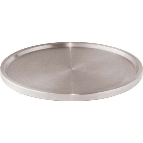 Plateau tournant Uno , Plateau rotatif à épices pour plan de travail, Carrousel de cuisine, Acier inoxydable brossé, 27x2 cm, Argent Mat