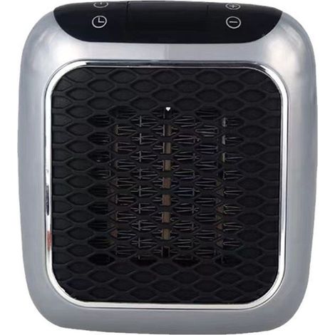 Chauffage Céramique Soufflant 800W Thermostat Minuteur 1-12H LED Chambre Bureau Salon - 1 Pièce (1/5)