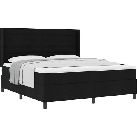 Maison Exclusive - Boxspringbett mit Matratze Schwarz 200 x 180 c (1/5)