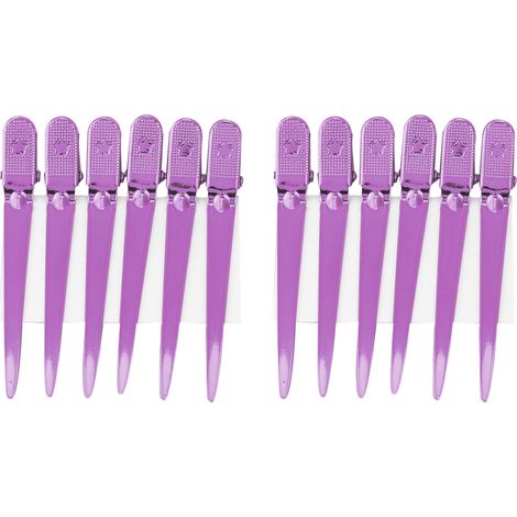 12 pièces/Boîte Pinces à Cheveux pour Salon, Épingles à Sectionner Rose Rouge pour Coiffure (1/5)