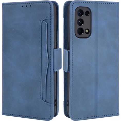 Klapphülle für Oppo Reno 5 5G, mit Kartensteckplatz, Blau (1/5)