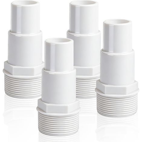 Lot de 4 Raccords de Tuyau, 32 mm à 38 mm de diamètre Adaptateur Tuyau Piscine Raccord Tuyau Piscine pour les Raccords de Tuyaux de Jardin et de Piscine (1/5)