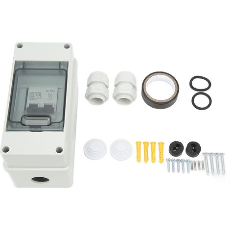 Disjoncteur mini 50A DC 1000V, interrupteur-sectionneur solaire IP65, protection photovoltaïque 2P étanche pour systèmes solaires, coupure fiable. (1/5)