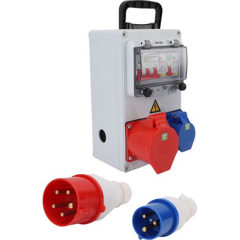 Boîte distribution industrielle main 250x150x100mm – Étanche portable disjoncteur prise chantier, électricité (1/5)