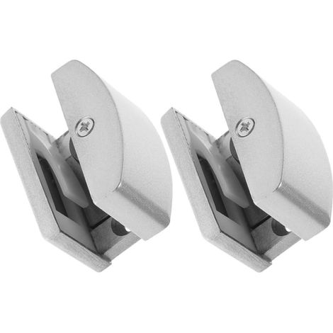 Guide Inférieur pour Porte Alliage D'aluminium et Caoutchouc, Lot de 2 Pièces, Installation Facile pour Portes en Verre de Salle de Bain Coulissantes (1/5)