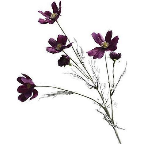Marguerites artificielles en tissu de soie imperméable et réaliste, décoration florale artificielleviolet foncé (1/5)