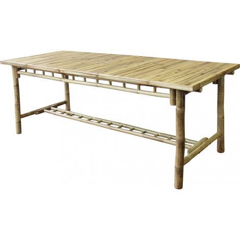 Tavolo rettangolare da esterno 200x80xH75 cm con struttura in bamboo Tropikal (1/5)