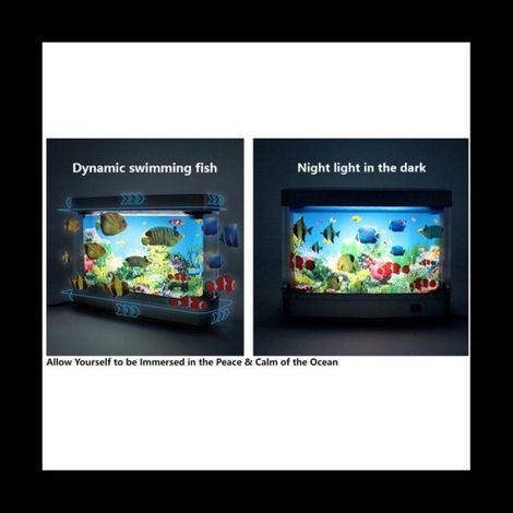 Led Fish Tank Lampe Dynamique OcéAn Virtuel Dauphin Artificiel Paysage Tropical Veilleuse Chambre Mignonne DéCoration EU Plug (1/5)