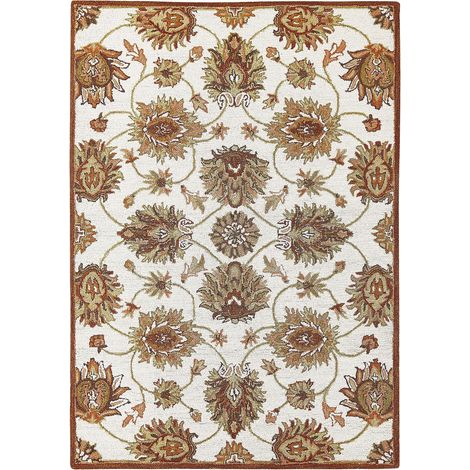 Teppich EZINE Beige 160 x 230 cm Wolle (1/4)