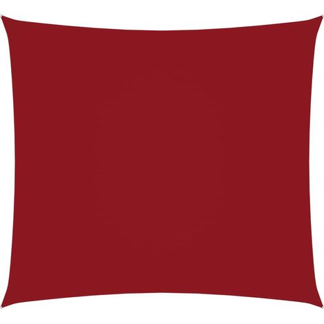 Voile de parasol Tissu Oxford carré 3,6x3,6 m Rouge (1/5)