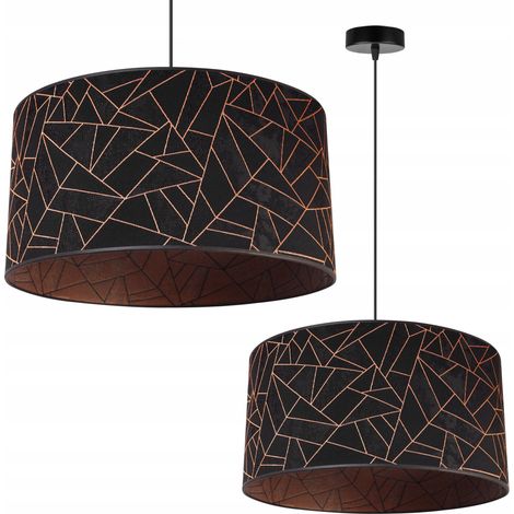 LAMPADA A SOSPENSIONE, LAMPADARIO DA SOFFITTO, PARALUME, MOTIVO RAME