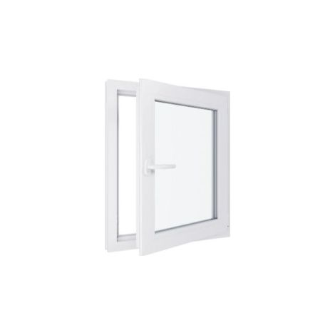 Finestra in PVC - Triplo vetro - Bianco - 800 mmx800 mm cm