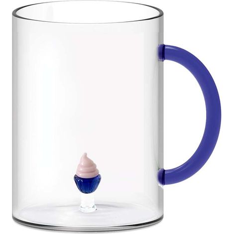 WD LifeStyle Tazza Vetro Borosilicato Cc 420 ml Decoro Cupcake (1/2)