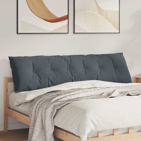 vidaXL Cuscino per Schiena Grigio scuro 180 x 50 cm Tessuto in