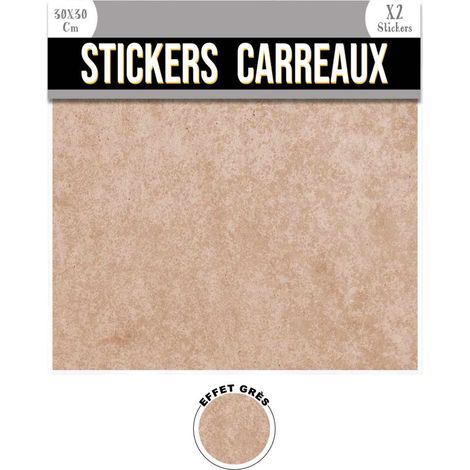 Ensemble de 2 stickers carrés effet grès