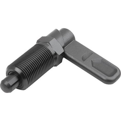 KIPP Sperrriegel mit Anschlag links D=10 M20x1,5 Form A Gewindehülse Stahl (1/4)