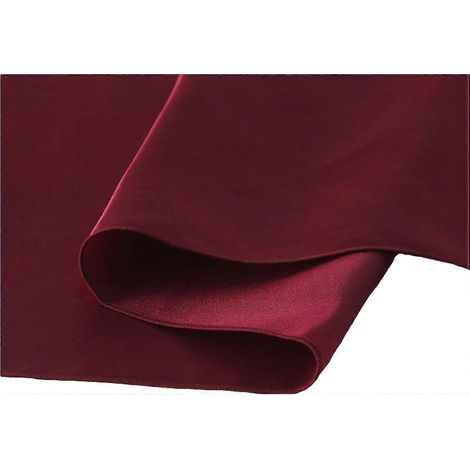 Chemins de table en satin bordeaux pour mariage et réception - 5 pièces - Décorations pour banquet et événement - 30,5 x 274 cm (12 x 108 pouces) - Bordeaux (1/2)
