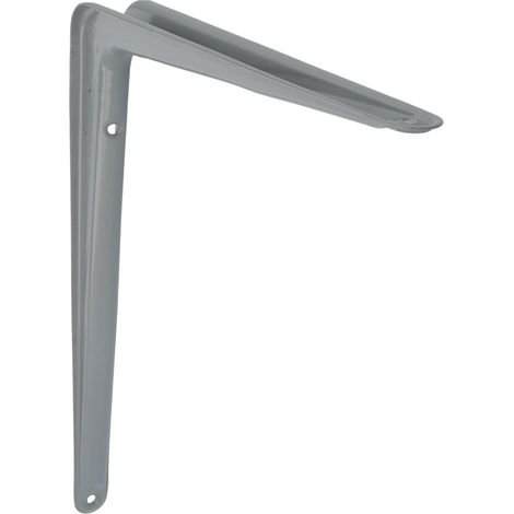 Support pour Étagère Murale - Équerre en Acier - 350x300 mm - Couleur Gris Métal - Résistant jusqu'à 40 Kg - Angle pour Étagères - Support pour Tablettes - Facile à Installer (1/5)