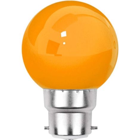Ampoule Led Orange B22 Incassables - Guirlandes guinguette - Culot baïonnette (1/5)