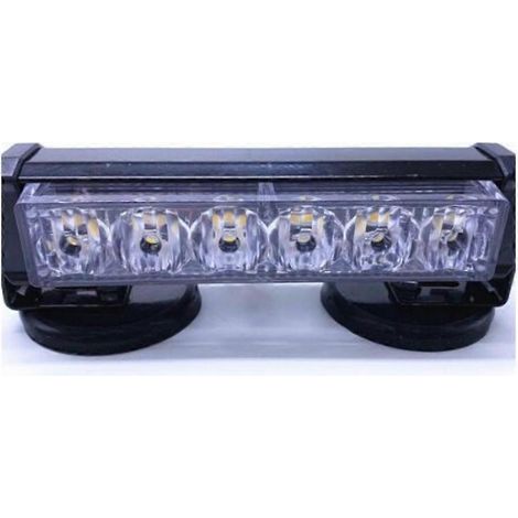 Lampe torche magnétique puissante pour voiture, 6 LED, lampe d'avertissement d'urgence pour coffre, couleur : rouge/bleu (1/4)