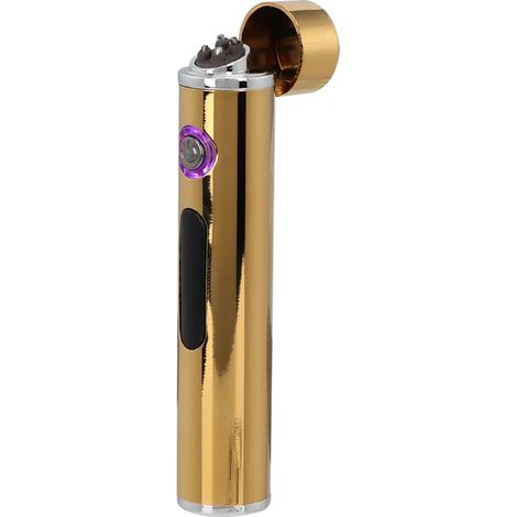 Briquet sans flamme avec indicateur LED d'alimentation USB, or glacé (1/4)