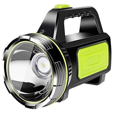 Lampe torche LED rechargeable ultra-lumineuse, grande lampe portative USB, projecteur haute puissance, éclairage latéral à piles