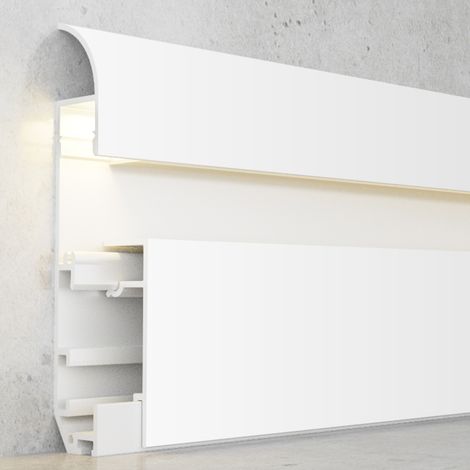 Profilé aluminium laqué Blanc Muye - 2 mètres Blanc - Ledme - LM3803