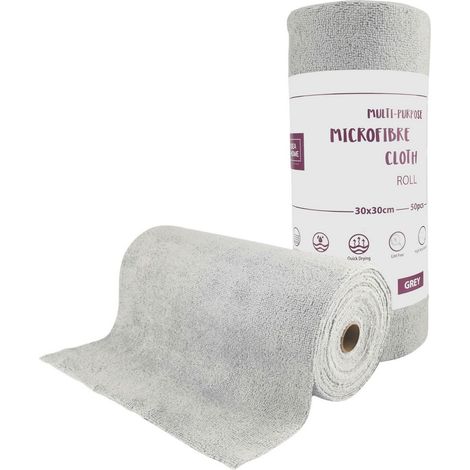 Paños de microfibra IH rollo rakun 30x30cm A'50 gris (1/5)