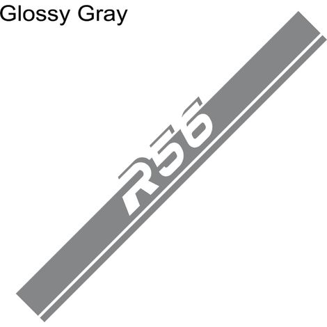 (Pour R60 - Gris brillant) Bandes décoratives autocollantes pour capot de voiture, compatibles avec les accessoires de garniture de capot moteur Mini Cooper (1/5)