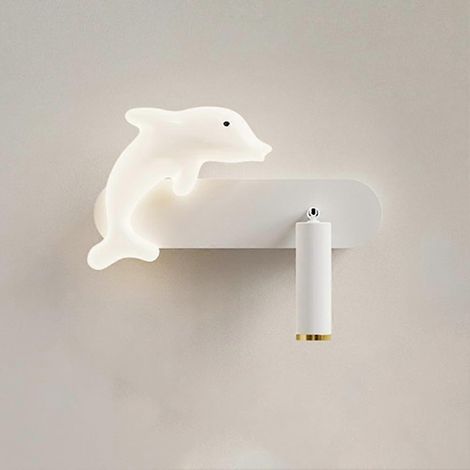 Wandleuchte LED 12W, schwenkbar, modernes Design aus Metall, weiß, 3000K/4500K/6000K, für Schlafzimmer, Wohnzimmer, Kinderzimmer