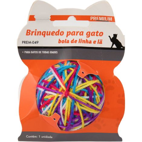 Boule de fil pour chat, jouet coloré, meulage des dents, nettoyage, soulagement de l'ennui, chaton, laine pour intérieur S (1/5)