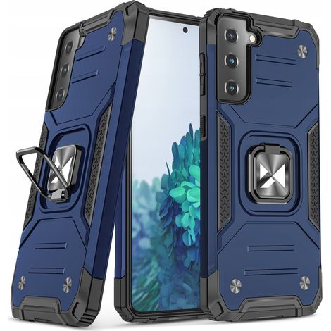 Étui hybride Wozinsky Ring Armor avec support magnétique pour Samsung Galaxy S22+ (S22 Plus) bleu (1/5)